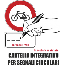 tabella integrativa disco completamente  personalizzabile in acciao